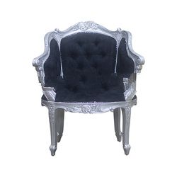 Mahogany Painted Silver Leaf Upholstery Chair