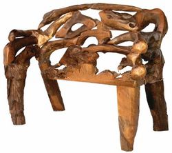 TEAK ROOT BENCH FURNITURE TRBN44