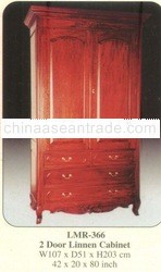 2 Door Linnen Cabinet Mahogany Indoor Furniture.