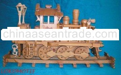 wooden train handicraft