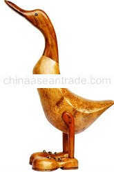 WOOD BIRD ANIMAL STATUE 31
