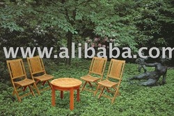 wood chair and table