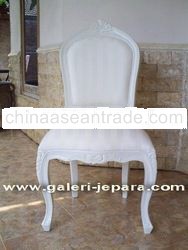 French Classic Furniture - White Lacquer Dining Chair Furniture
