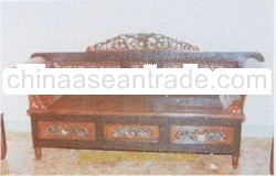 wooden sofa