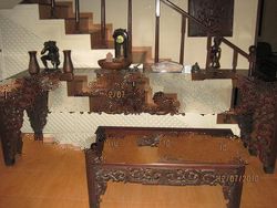 antique carved teak tables