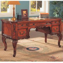 Coaster - 800541 Antique Home Office Desk in Cherry Finish