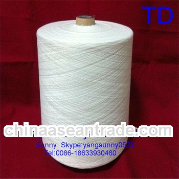 raw white 60s virgin polyester yarn