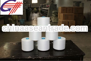 raw white close virgin china polyester spun yarn