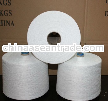 raw white close virign/virgin ring spun polyester yarn