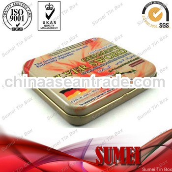 rectangular tin box hinged wholesale