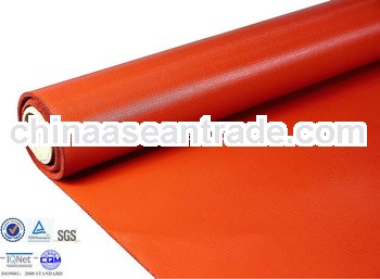 red 1.7mm 53oz silicon rubber fabric for pipe wrapping