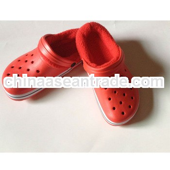 red anti-slip ladies cheap winter slippers (HZ-501)