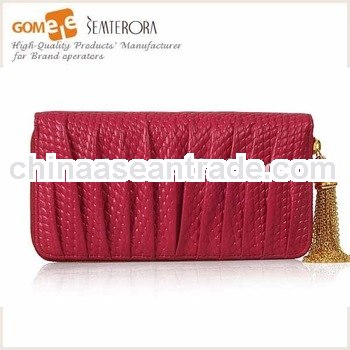 red wallet,2014 latest girls tassel purse