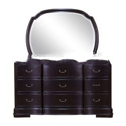 Black Painted Dressing Table with 9 Drawers