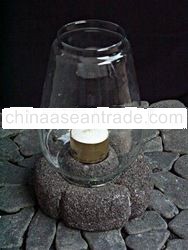 STONE WIND PROOF CANDLE HOLDER