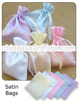 ribbon drawsting small satin cosmetic bags
