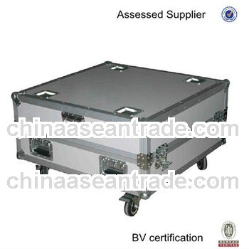 rolling instrument aluminum flight case with wheels MLD-AC153