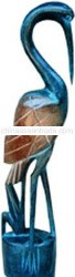 WOOD BIRD ANIMAL STATUE 21