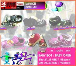 Fiber and Rubber Sole Baby Shoes