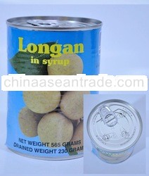 Canned Juice Longan in Syrup Thailand 100%