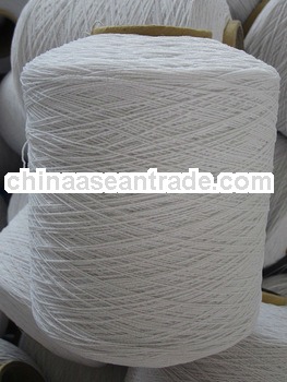 rubber cover polyester yarn for knitting 90# 100# white color elastic yarn sell to Argentina