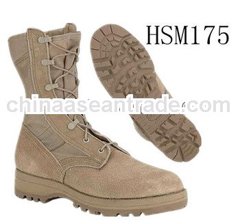 rugged suede cowhide leather sandy color USA issue desert boots with Altama brand