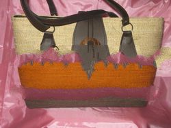 Handmade bag from tree fibre