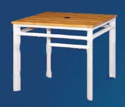 Square Table "Florida" Woven Double Rail