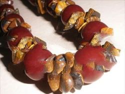 Borneo native necklaces, nature agate stones. KA-2-06