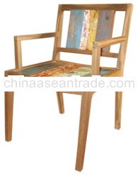 Arm chair recycled wood