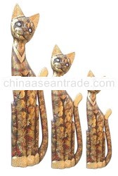 Sitting Cat Wood Carving Set