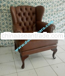 Wing Chair Furniture with Tufted Back For Hotel Furniture