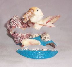 Shell Figurine Stork