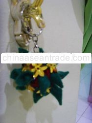 Cristmas gift gold in blue ornament flower