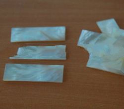 silver white luster mop shell cutting art part