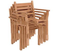 Teak Outdoor Furniture Simple Stacking Chair