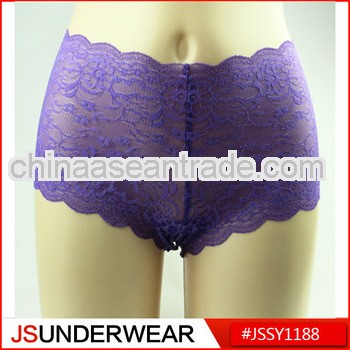 sexy women lingerie with purple lace from OEM factory