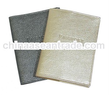 shiny bling PU leather passport holder wallet for promotional gifts