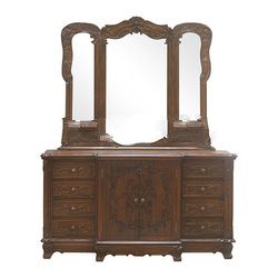 Parral Carved Dressing Table with Mirror