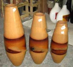 Vase set 3 brown