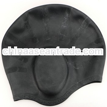 silicone Cover ears swim cap black