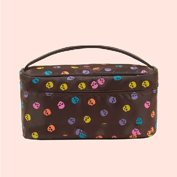 skull tote protable rectangular cosmetic bags