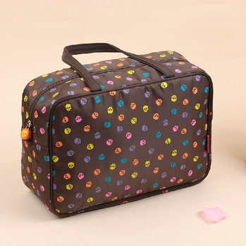 skull tote protable square cosmetic bag