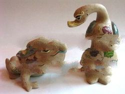 Ceramic Statue Forg and Duck