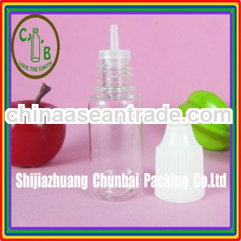 small plastic squeeze bottles 10ml with childproof with long thin tip