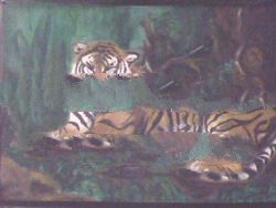 Tiger Antique hand Painting