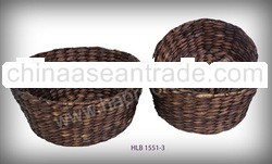 Washed water hyacinth trays and baskets/ Round baskets made in Vietnam (HLB 1551/3)