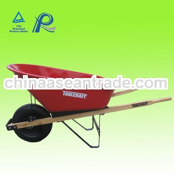 square wooden handle bar wheel barrow wb6606a