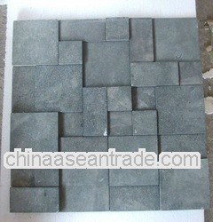 Make Wall Appear 3D Grey Basalt Machine-Cut Stone Exterior Wall Cladding Interlocking