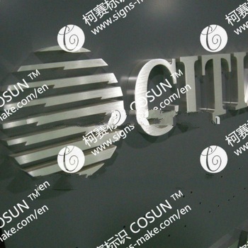 stainless steel letter with electroplating silver